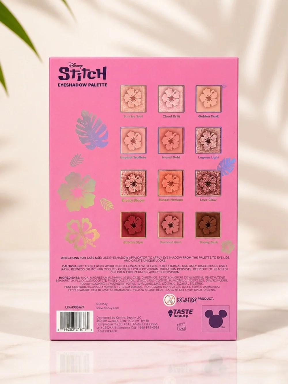Disney Stitch Eyeshadow Palette Pink Blue Tropical Collection New
